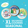 XL Decorated Sugar Cookies - Winter